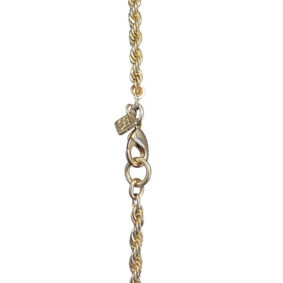 Banana Republic Gold-Tone Tassel Necklace With Rhinestone Accents & Twisted Rope - Picture 4 of 8